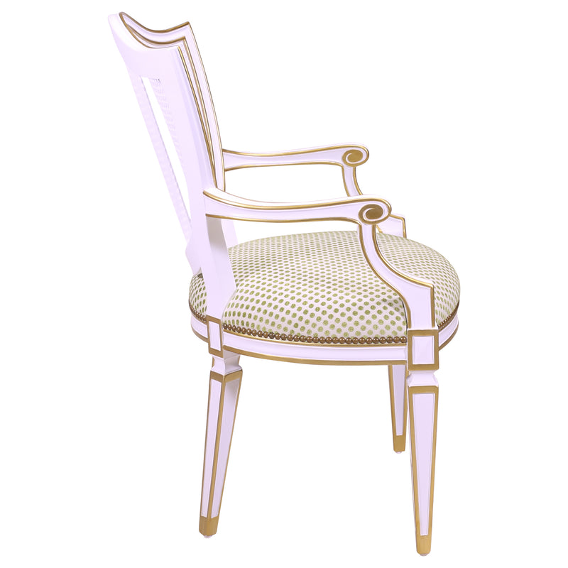 LOUIS XVI SHIELD BACK ARMCHAIR