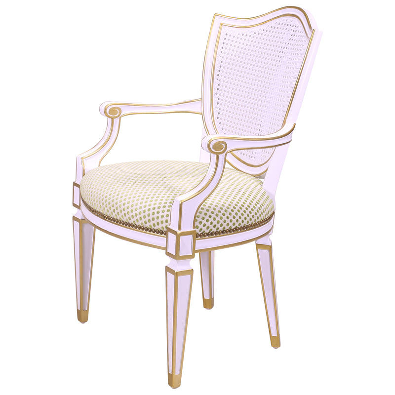 LOUIS XVI SHIELD BACK ARMCHAIR